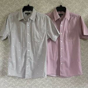 1888 Saddlebred Short-sleeved Button Down Shirts - Set of 2